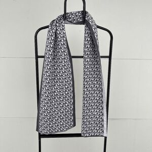 Michael Kors Monogram Knit Scarf in Grey Tones - 10" x 60"